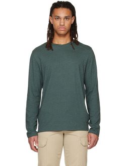 Vince Green Stripe Long Sleeve T-Shirt