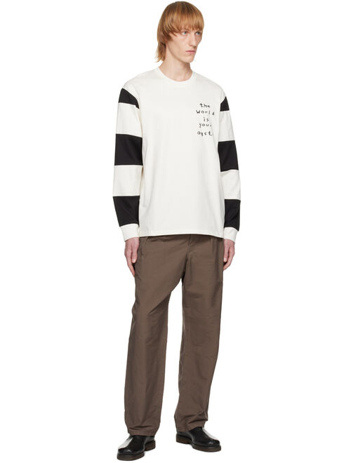 The World Is Your Oyster Off-White Paneled Long Sleeve T-Shirt