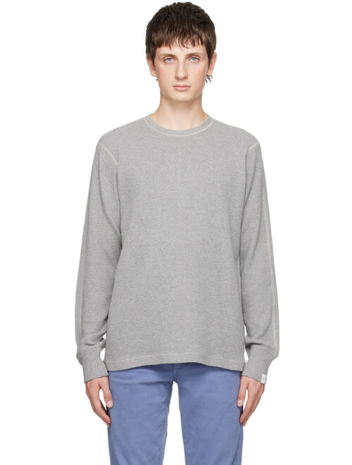 rag & bone Gray Garment Dyed Long Sleeve T-Shirt