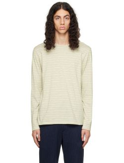 Vince Off-White Striped Long Sleeve T-Shirt