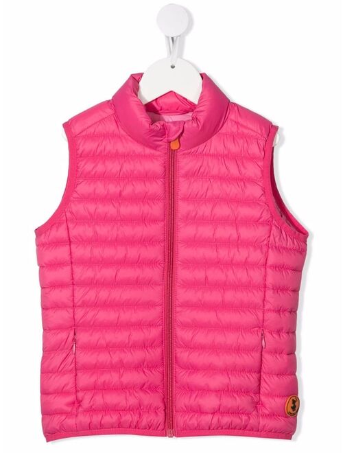 Save The Duck Kids quilted zip-up gilet