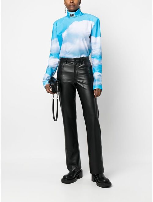 VTMNTS cloud-print high-neck top
