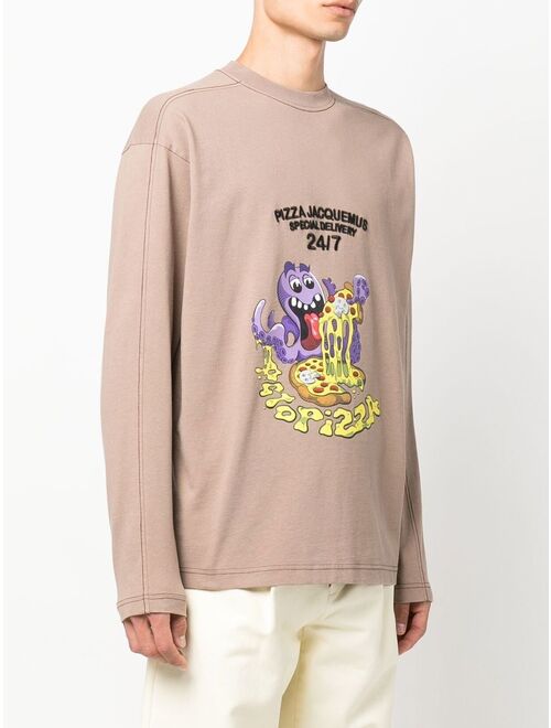 Jacquemus Octopizza graphic-print long-sleeved T-shirt