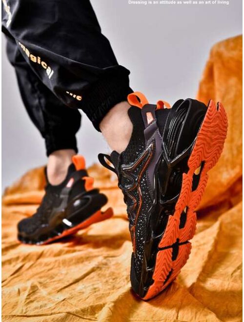 Shein Men Lace-up Front Basketball Shoes