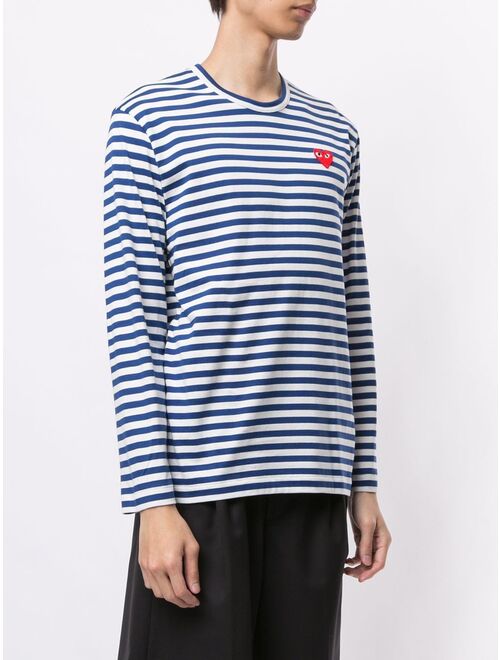 Comme Des Garcons Play striped basic T-shirt