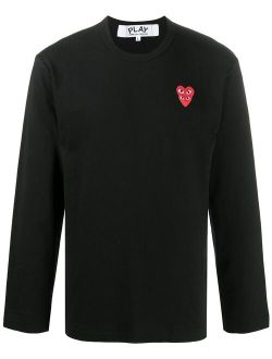Comme Des Garcons Play embroidered Two Heart T-shirt