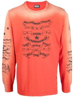 T-JUST-LS-E3 tie-dye T-shirt