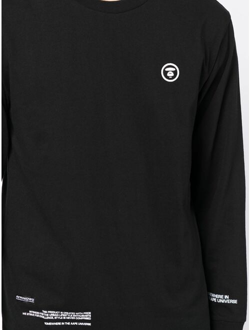 AAPE BY *A BATHING APE logo-print long-sleeve shirt