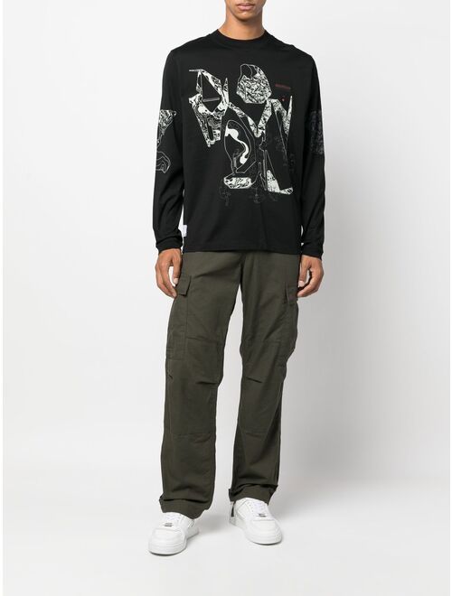Stone Island Shadow Project graphic-print long-sleeve T-shirt
