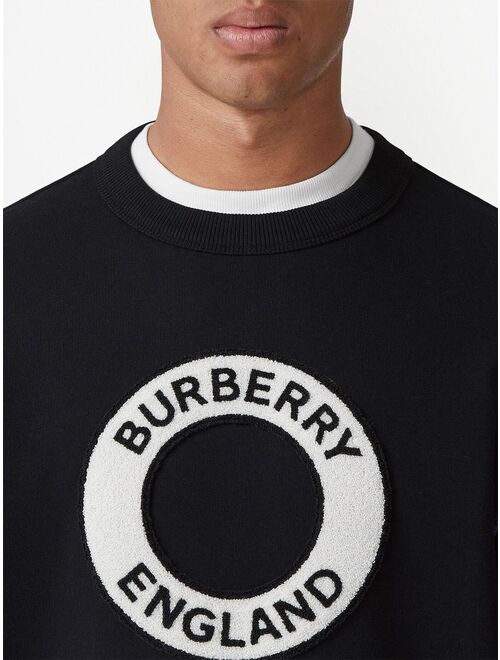 Burberry logo-patch long-sleeve T-shirt