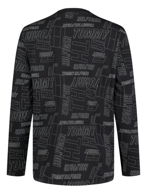 Tommy Hilfiger Big Boys Tommy Sports Long Sleeve Linear All Over Print T-shirt