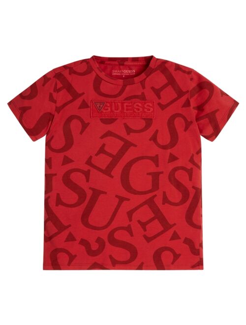 GUESS Big Boys All Over Print Embroidered Graphic T-shirt
