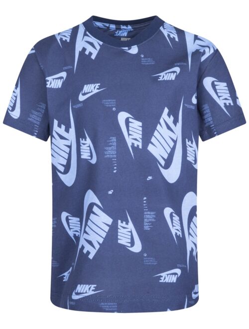 Nike Little Boys Short Sleeves Futura Allover Print T-shirt