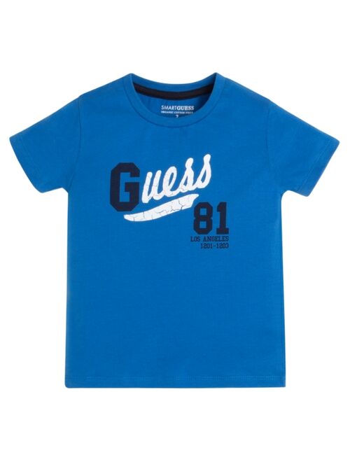 GUESS Big Boys Varsity Style GUESS Logo Cotton T-shirt