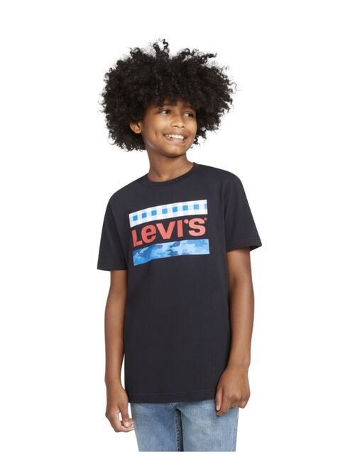 Levi's Big Boys Checkered Logo T-shirt