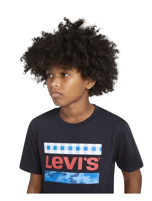 Levi's Big Boys Checkered Logo T-shirt