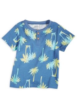 Toddler Boys Palm-Print Henley T-Shirt, Created for Macy's