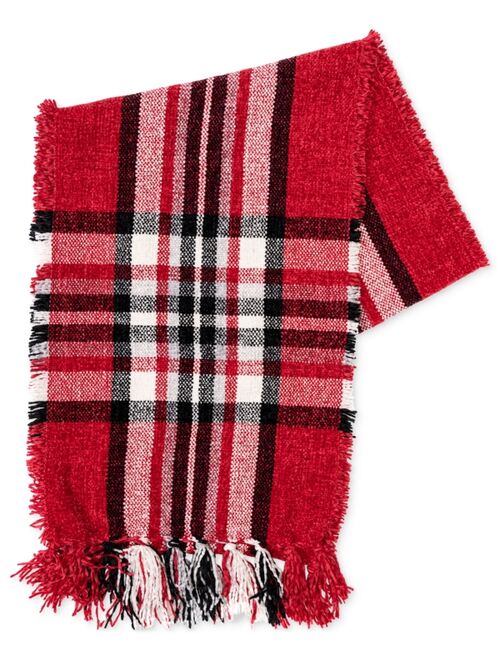 CHARTER CLUB Women's Chenille Plaid Scarf, Created for Macy's