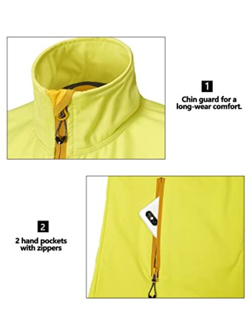 Little Donkey Andy Women's Lightweight Softshell Vest, Windproof Sleeveless Jacket for Running Hiking Travel