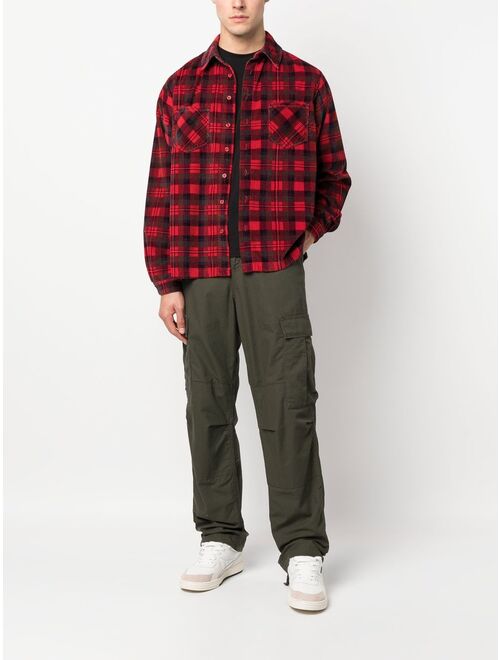 ERL long-sleeve corduroy checked shirt