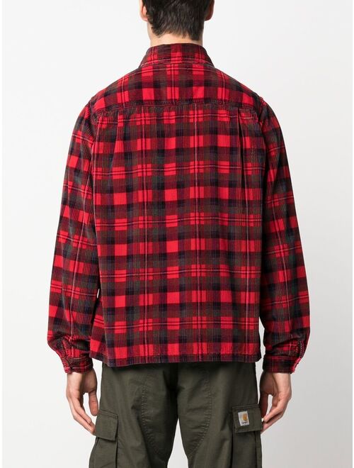 ERL long-sleeve corduroy checked shirt