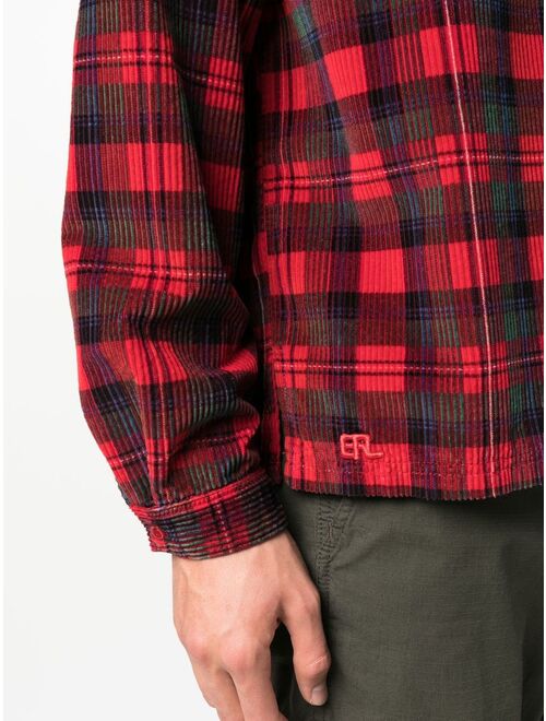 ERL long-sleeve corduroy checked shirt