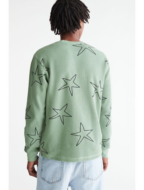 Urban outfitters OBEY UO Exclusive Stars Thermal Long Sleeve Tee