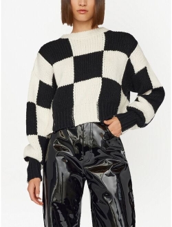 FRAME checkered merino wool jumper