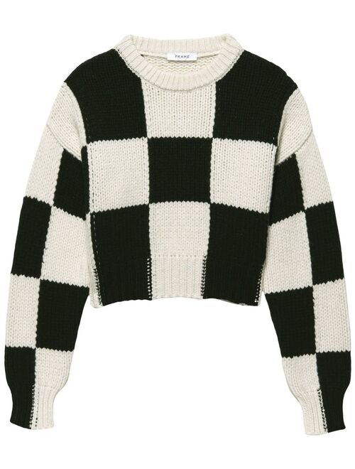FRAME checkered merino wool jumper