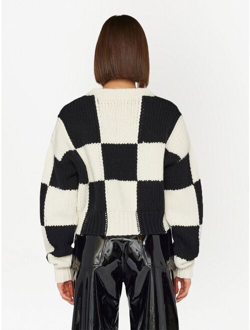 FRAME checkered merino wool jumper