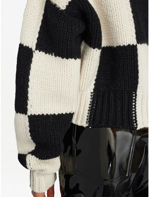 FRAME checkered merino wool jumper