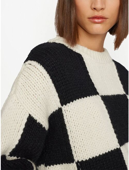 FRAME checkered merino wool jumper