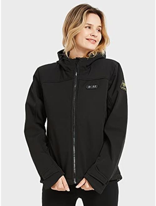 PTAHDUS Womens Heated Jacket with Battery Pack 7.4V, with Hand Warmer Pocket