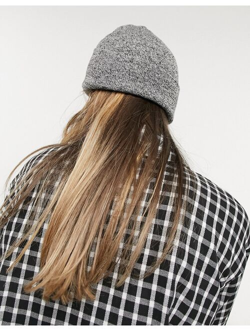 Herschel Supply Co Elmer classic logo beanie in black and gray speckle