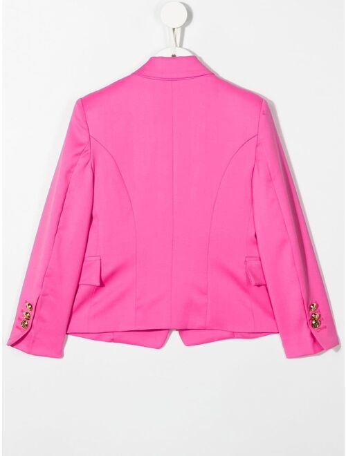 Balmain Kids double-breasted virgin-wool blazer
