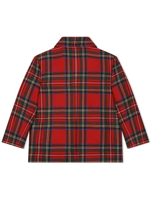 Dolce & Gabbana Kids double-breasted tartan jacket