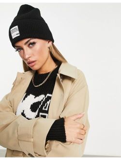 ASOS Weekend Collective rib beanie with label