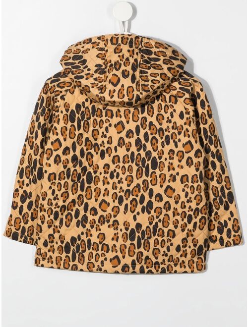 Mini Rodini leopard print hooded jacket