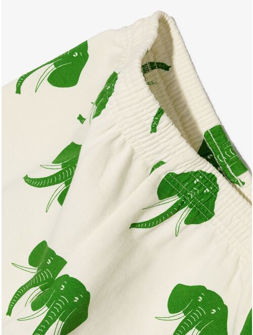 Mini Rodini Elephant-print track shorts