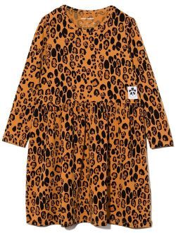 leopard print flared dress