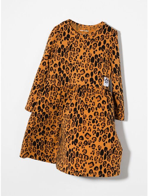 Mini Rodini leopard print flared dress