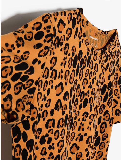 Mini Rodini leopard-print short-sleeve T-shirt