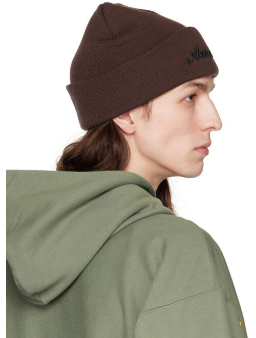 Awake NY Brown Script Beanie