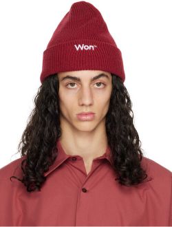 Won Hundred Red Staff Beanie