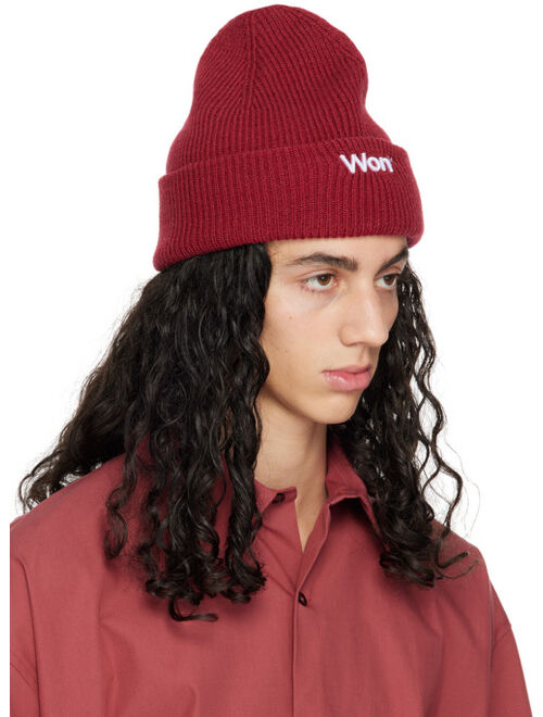 Won Hundred Red Staff Beanie