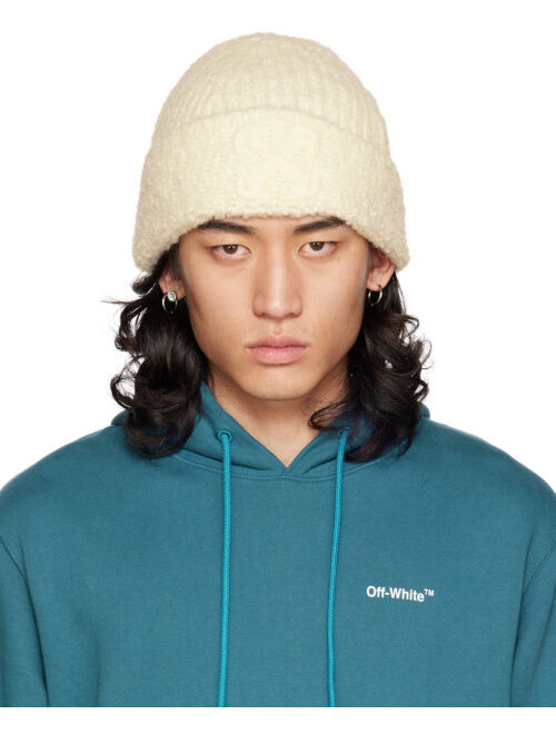 Off-White Embroidered Beanie