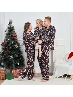 Oklady Family Christmas Pajamas Xmas Pajamas Matching Sets Soft Top Pants Sleepwear Holiday PJs for Couples Kids Baby