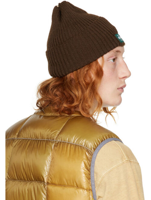 Afield Out Brown & Beige Logo Beanie