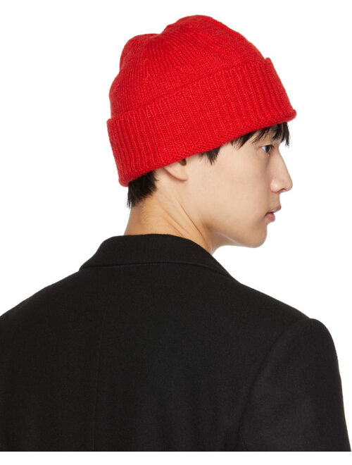 Dries Van Noten Red Wool Beanie