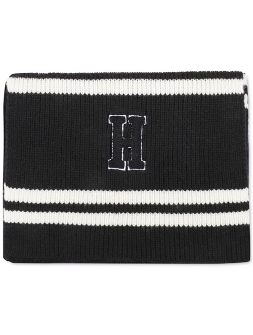 Tommy Hilfiger Men's Varsity Patch Ribbed Logo Scarf